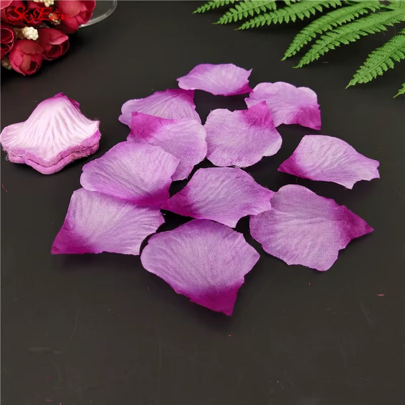 100-5000Pcs Romantic Colorful Artificial Rose Petals for Wedding,Party 11Colors, 4.5*4.5Cm Fake Petals 5Z