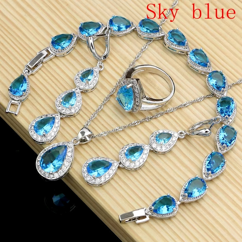 CONJUNTO DE JOYAS COMPLETO IDEAL PARA SAN VALENTÍN (COLLAR+PULSERA+PENDIENTES+ANILLO)