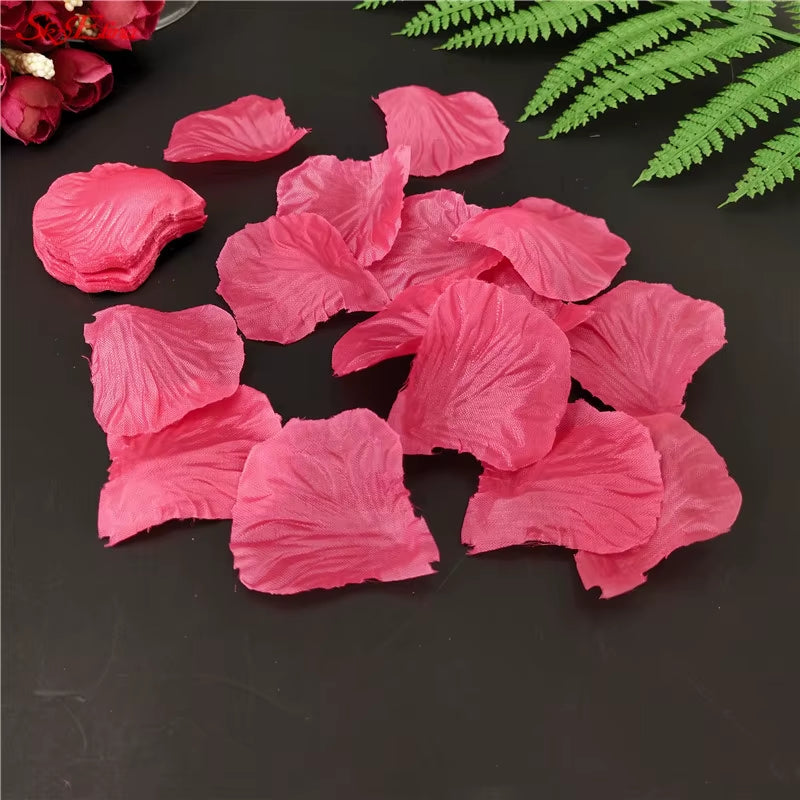 100-5000Pcs Romantic Colorful Artificial Rose Petals for Wedding,Party 11Colors, 4.5*4.5Cm Fake Petals 5Z