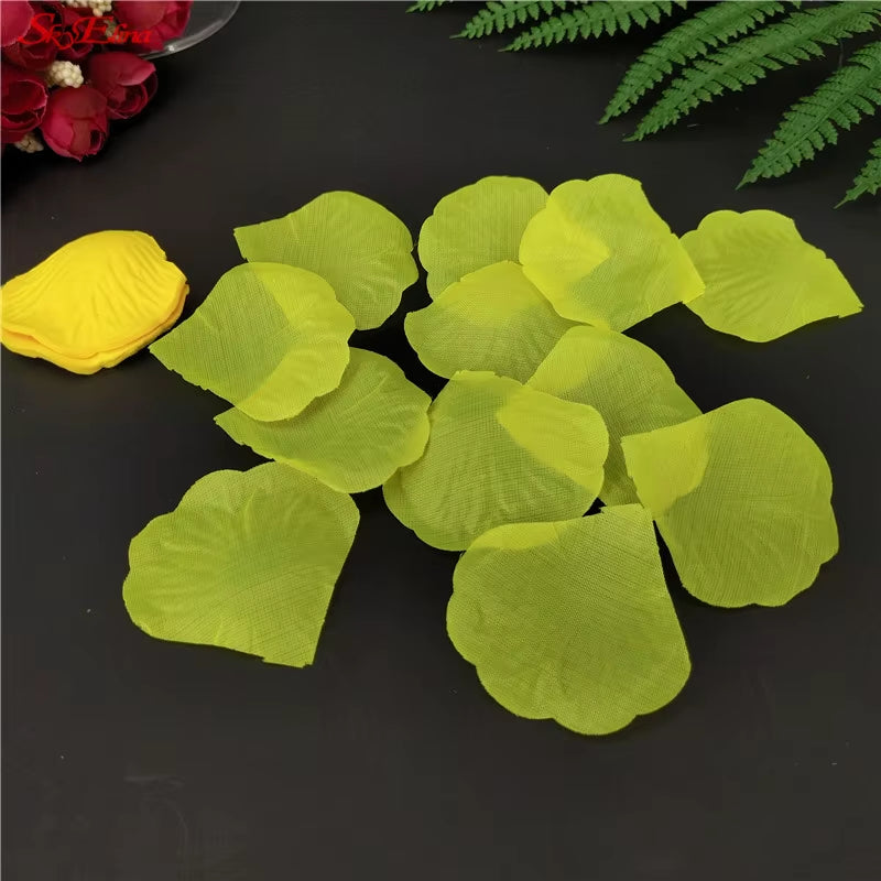 100-5000Pcs Romantic Colorful Artificial Rose Petals for Wedding,Party 11Colors, 4.5*4.5Cm Fake Petals 5Z