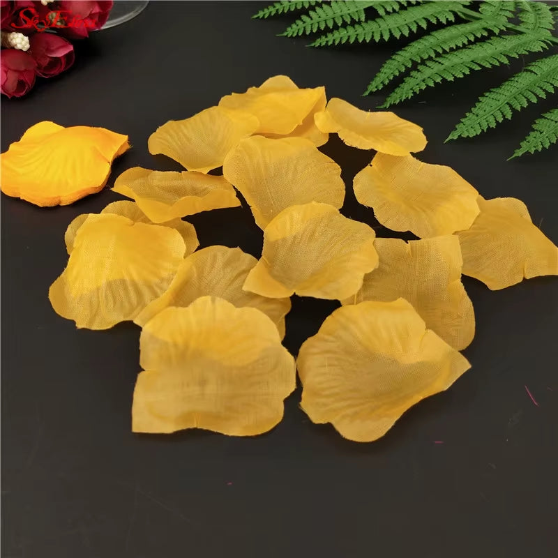 100-5000Pcs Romantic Colorful Artificial Rose Petals for Wedding,Party 11Colors, 4.5*4.5Cm Fake Petals 5Z