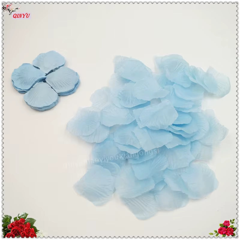 100-5000Pcs Romantic Colorful Artificial Rose Petals for Wedding,Party 11Colors, 4.5*4.5Cm Fake Petals 5Z