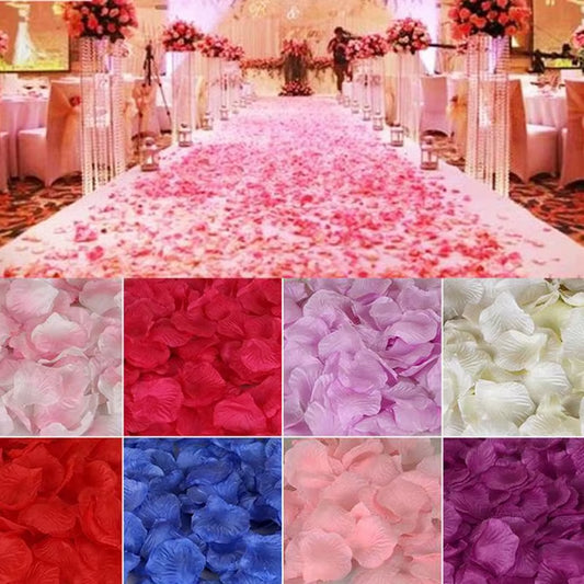 100-5000Pcs Romantic Colorful Artificial Rose Petals for Wedding,Party 11Colors, 4.5*4.5Cm Fake Petals 5Z