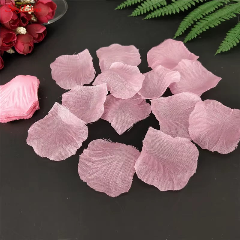 100-5000Pcs Romantic Colorful Artificial Rose Petals for Wedding,Party 11Colors, 4.5*4.5Cm Fake Petals 5Z