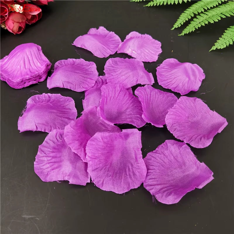 100-5000Pcs Romantic Colorful Artificial Rose Petals for Wedding,Party 11Colors, 4.5*4.5Cm Fake Petals 5Z